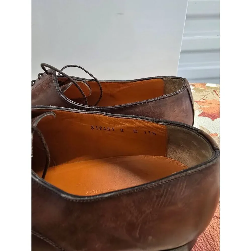 Santoni Made in Italy Men’s Leather Dress Shoes Size 11.5 Brown